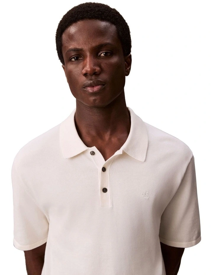Supima Cotton Polo Shirt in Tofu image 4