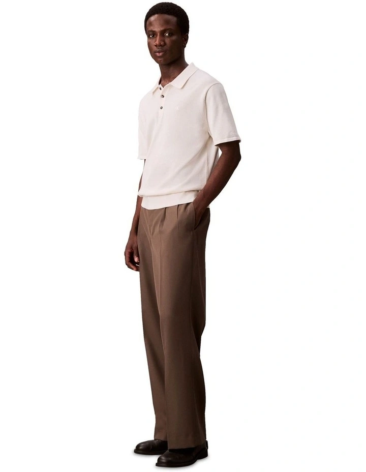 Supima Cotton Polo Shirt in Tofu image 6