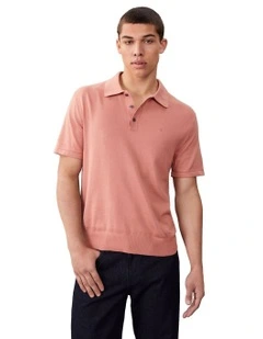 Supima Cotton Polo Shirt in Sunset Rose