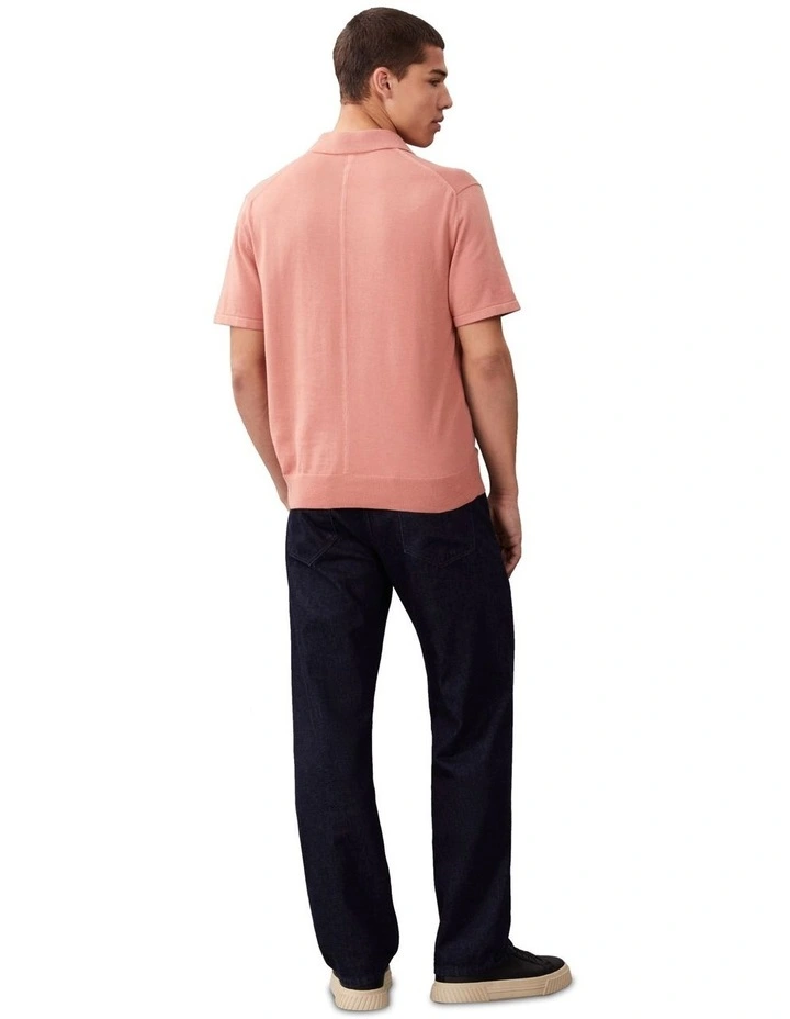 Supima Cotton Polo Shirt in Sunset Rose image 2