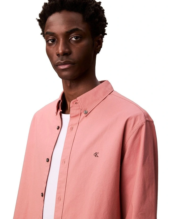 Solid Oxford Classic Long Sleeve Shirt in Sunset Rose image 3