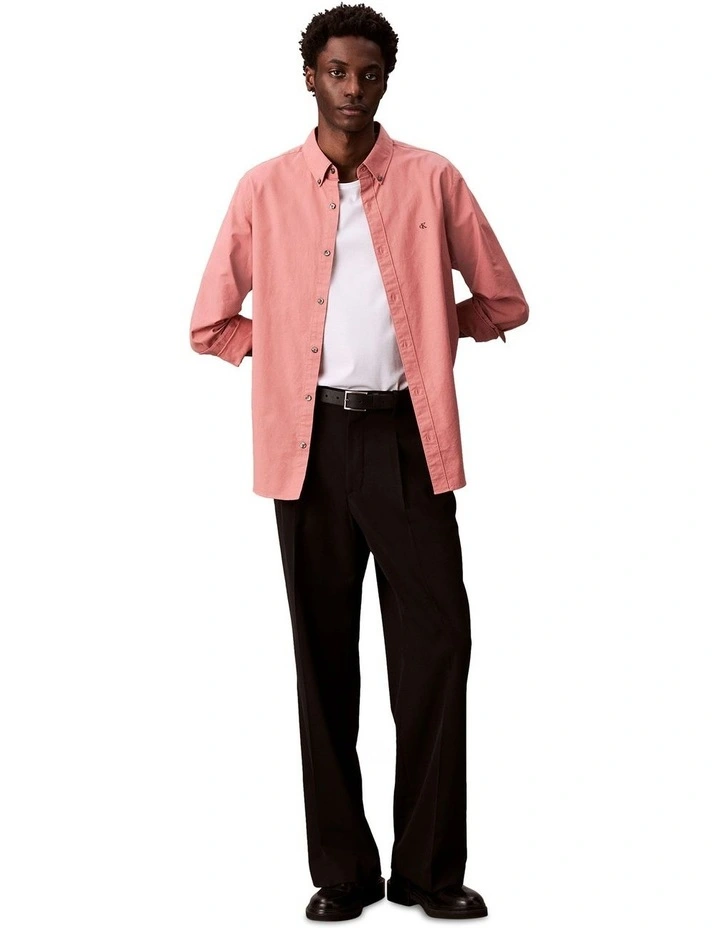 Solid Oxford Classic Long Sleeve Shirt in Sunset Rose image 5