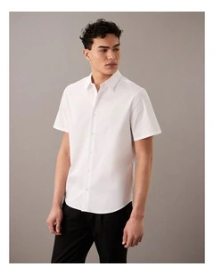Solid Stretch Classic Short Sleeve Shirt Brilliant White