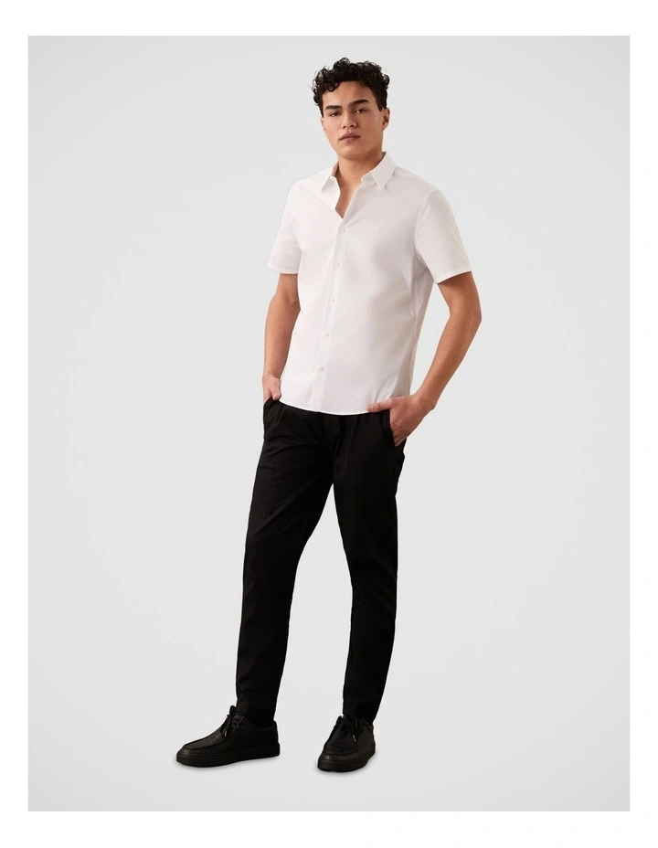 Solid Stretch Classic Short Sleeve Shirt Brilliant White image 4