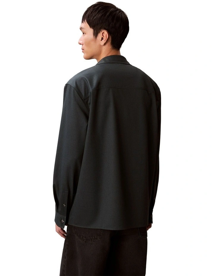 Melange PV Easy Long Sleeve Shirt in Fatigue image 2