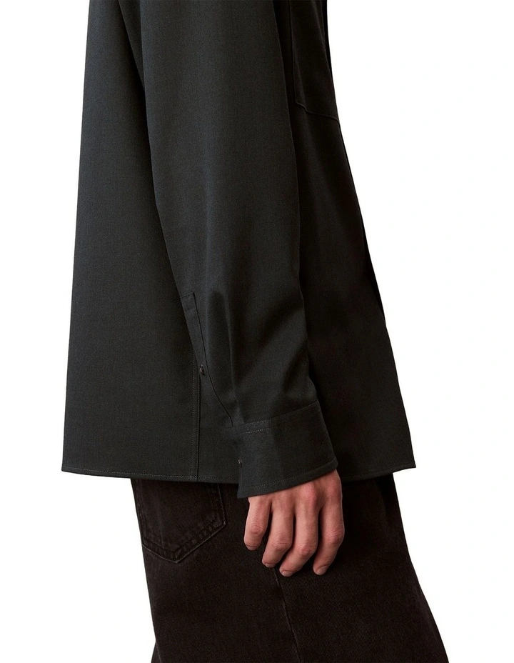 Melange PV Easy Long Sleeve Shirt in Fatigue image 5