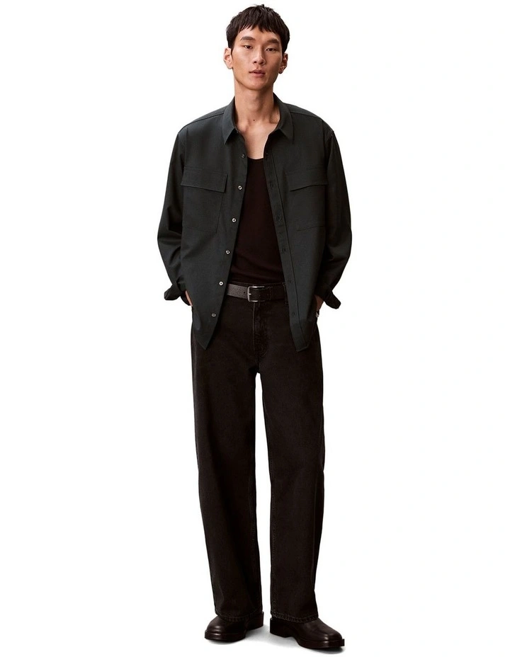 Melange PV Easy Long Sleeve Shirt in Fatigue image 6