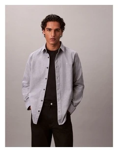 Solid Oxford Long Sleeve Shirt Dark Sapphire