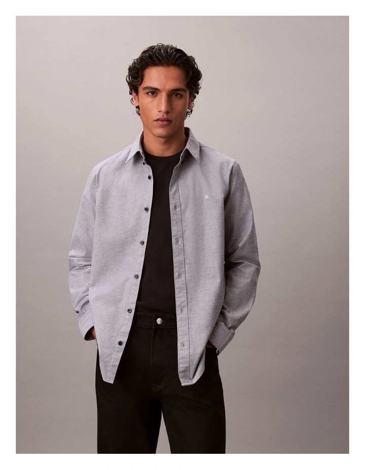 Solid Oxford Long Sleeve Shirt Dark Sapphire image 1