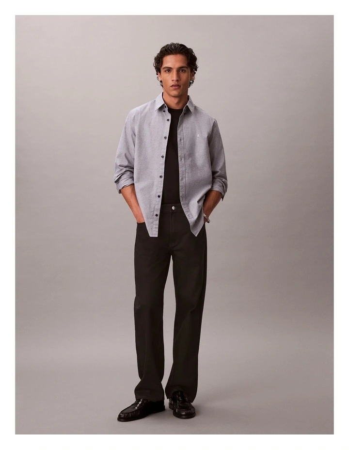 Solid Oxford Long Sleeve Shirt Dark Sapphire image 5