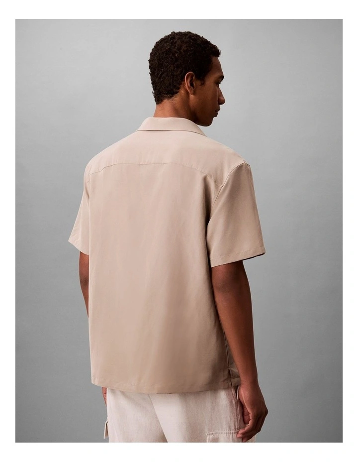 Lyocell Short Sleeve Easy Shirt in Roasted Cashew image 2