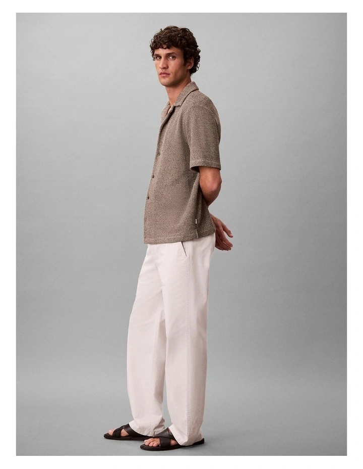 Mesh Camp Collar Shirt in Roasted Cashew image 3