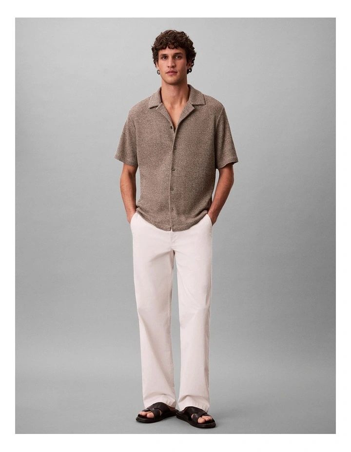 Mesh Camp Collar Shirt in Roasted Cashew image 5