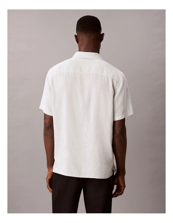 Linen Classic Short Sleeve Shirt in Pale Meadow image 2