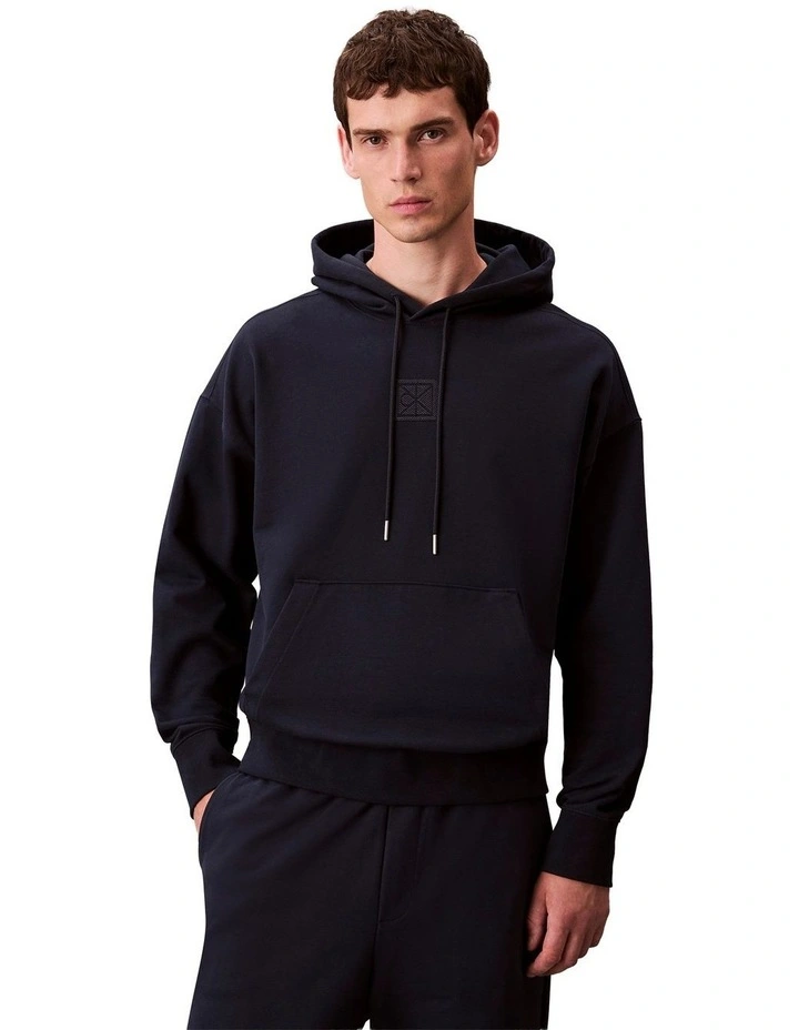 Premium Terry Emblem Hoodie in Dark Sapphire image 1