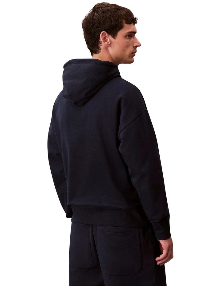 Premium Terry Emblem Hoodie in Dark Sapphire image 2