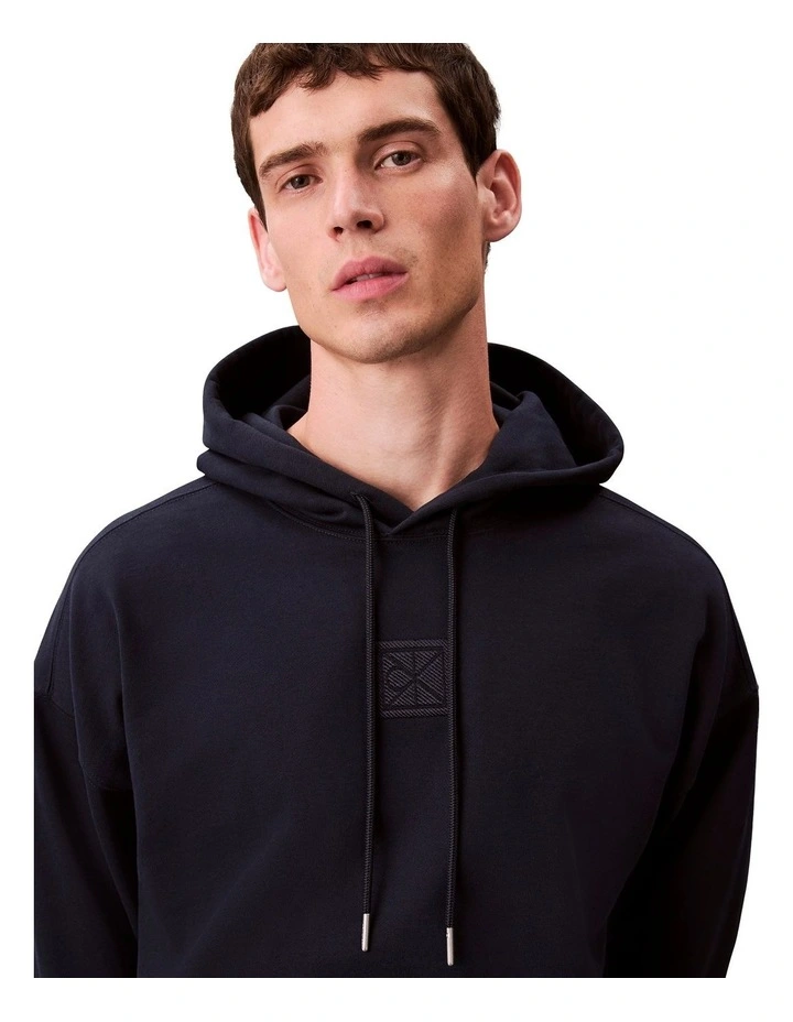Premium Terry Emblem Hoodie in Dark Sapphire image 4