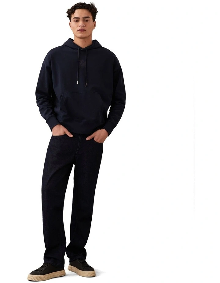 Premium Terry Emblem Hoodie in Dark Sapphire image 6