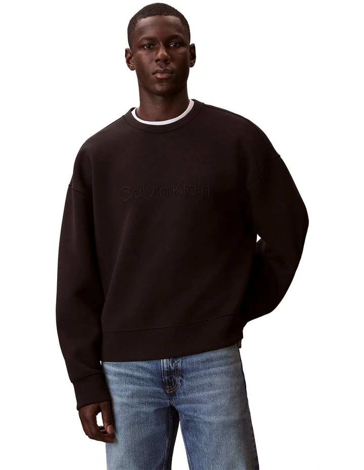 Spacer Crewneck Sweatshirt in Black image 1