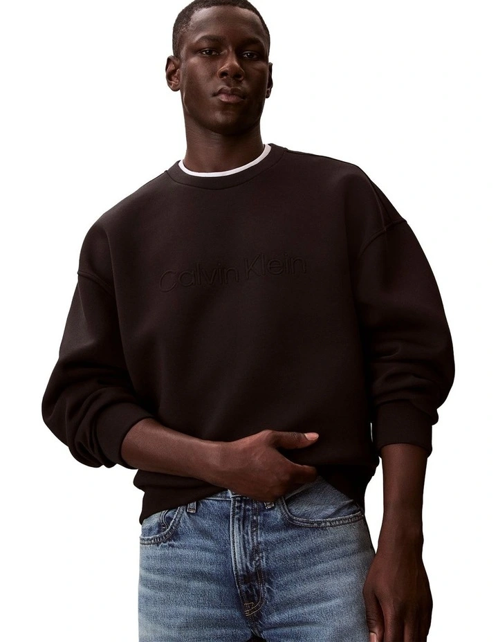Spacer Crewneck Sweatshirt in Black image 3