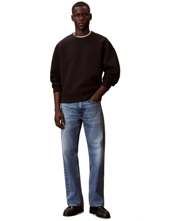 Spacer Crewneck Sweatshirt in Black image 5