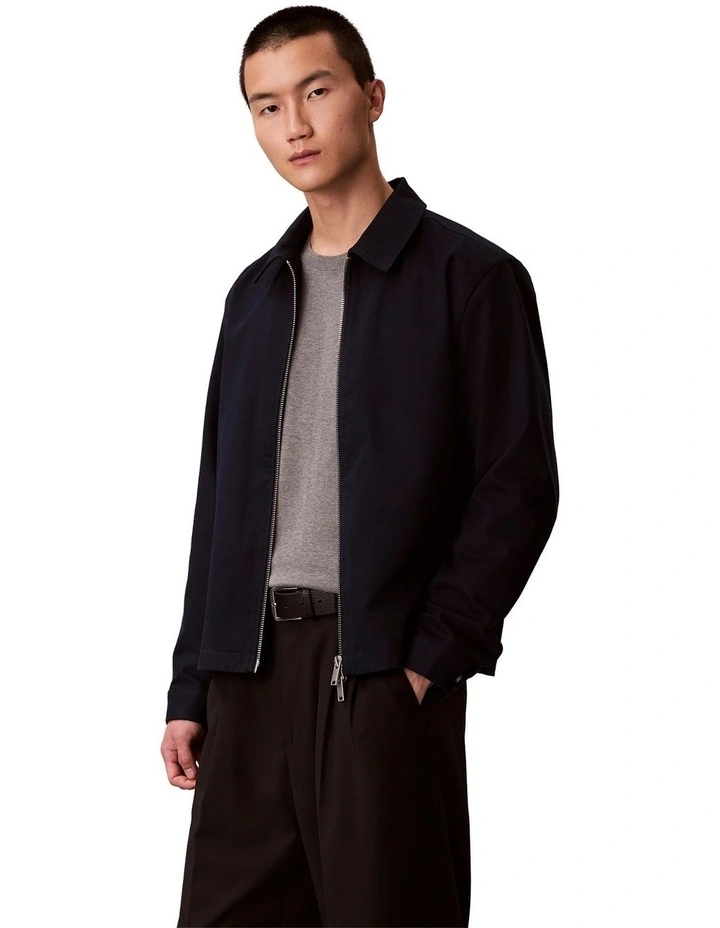 Cotton Dobby Blouson Jacket in Dark Sapphire image 1