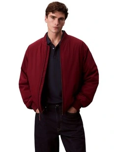 Calvin Klein Hero Bomber Jacket in Renaissance Red