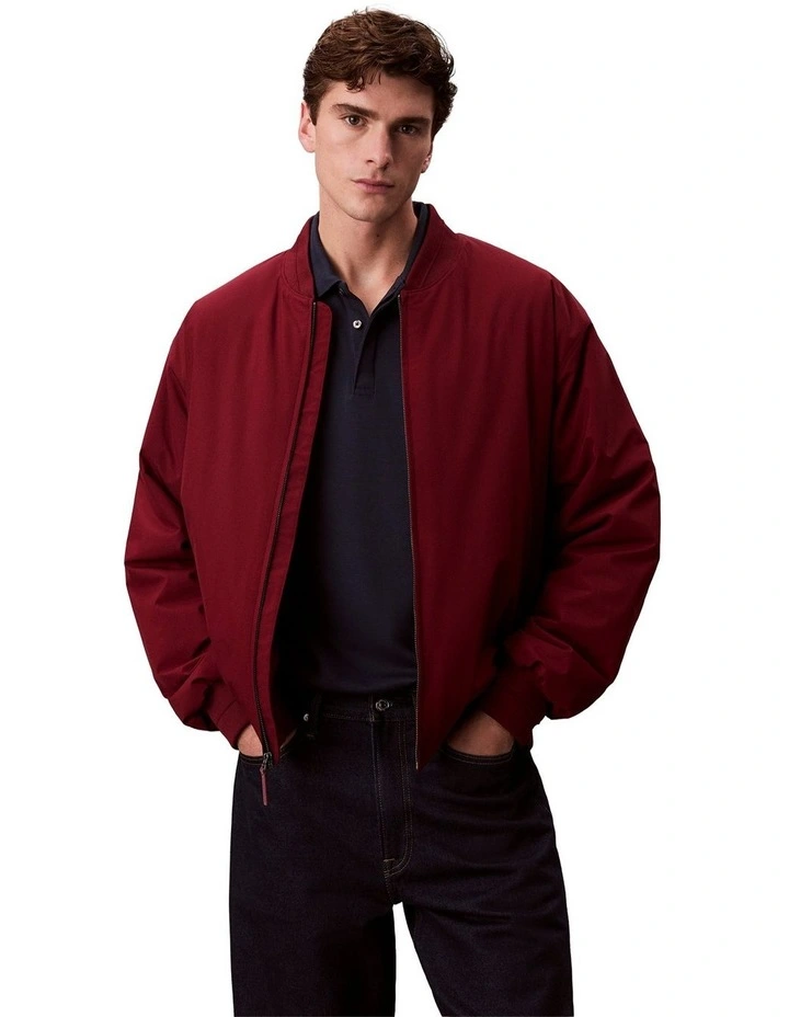 Calvin Klein Hero Bomber Jacket in Renaissance Red image 1