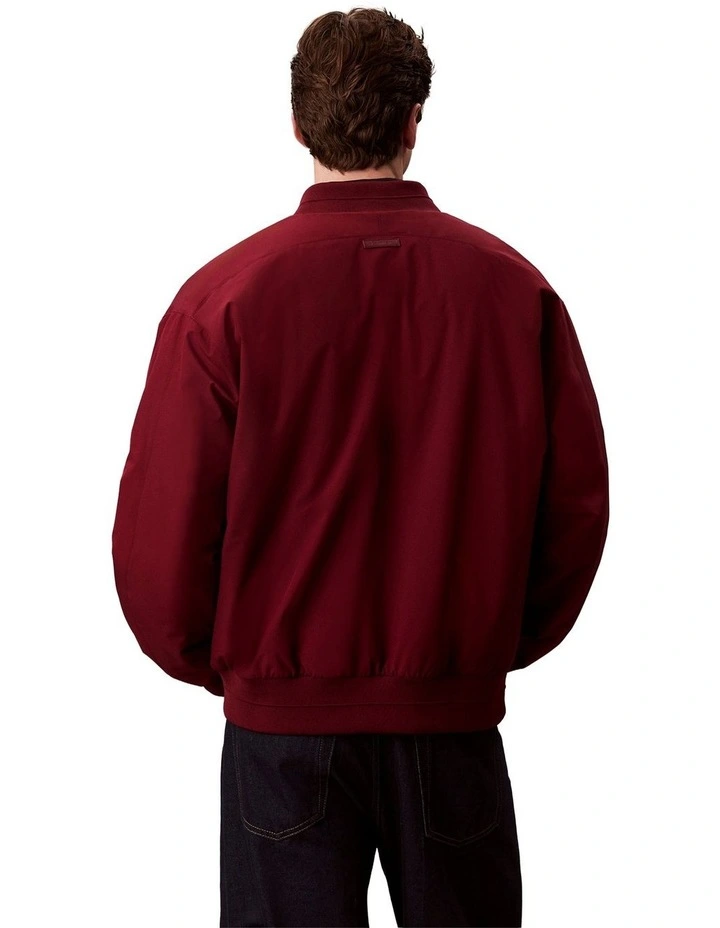 Calvin Klein Hero Bomber Jacket in Renaissance Red image 3