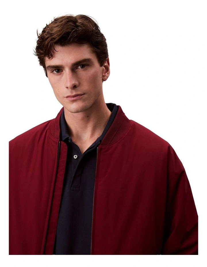 Calvin Klein Hero Bomber Jacket in Renaissance Red image 4