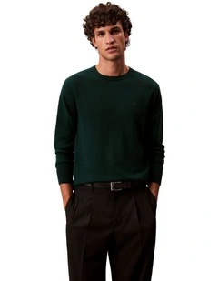 Merino Crew Neck Sweater in Miami Green