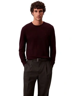 Merino Crew Neck Sweater in Moroccan Brown