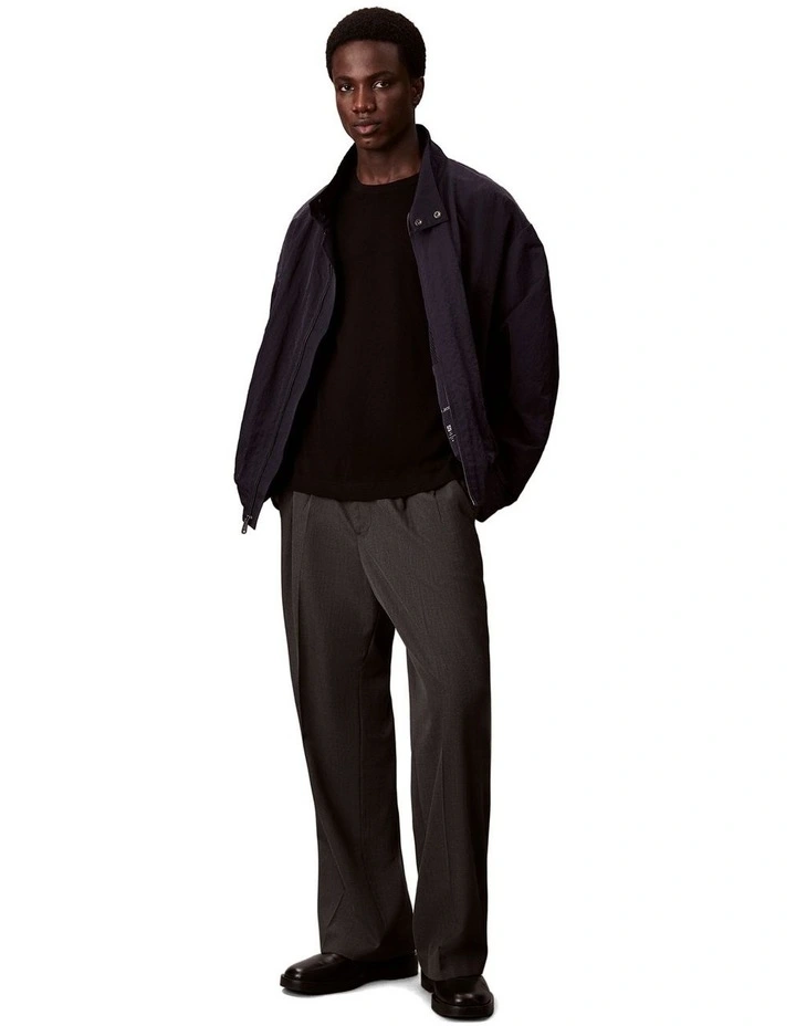 Merino Crew Neck Sweater in Black image 6