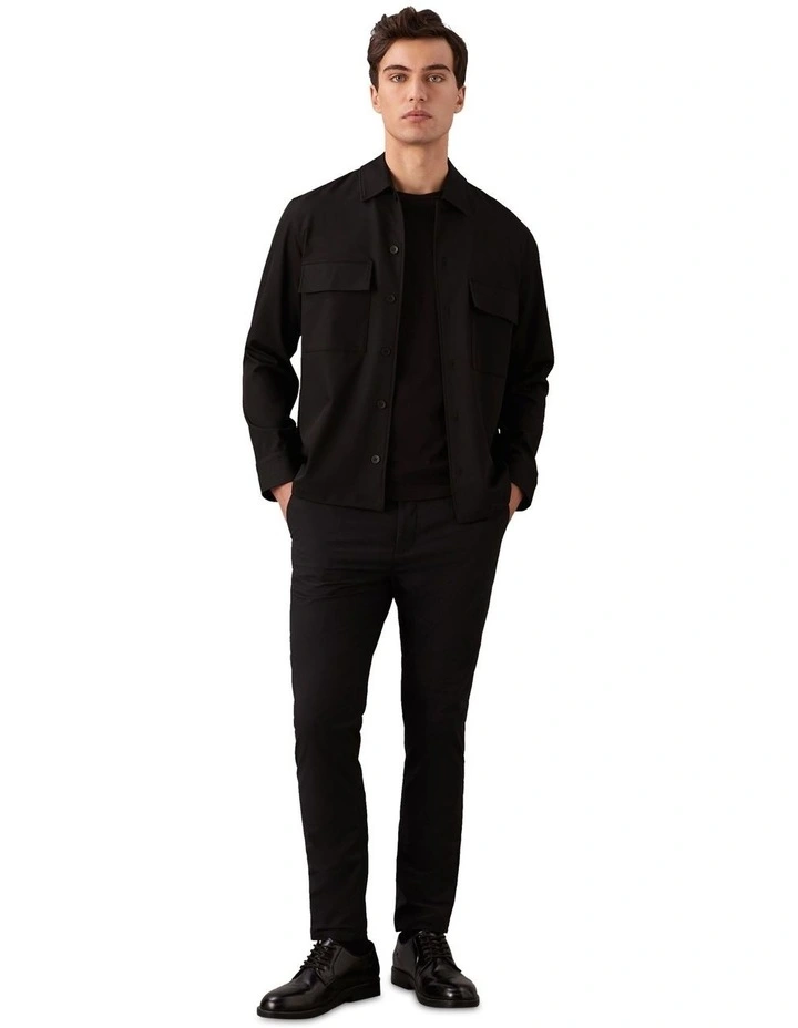 Slim Tech Stretch Trouser in Black image 5