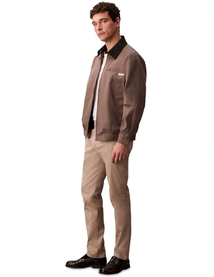 Slim Cotton Stretch Chino Trouser in Vintage Khaki image 5