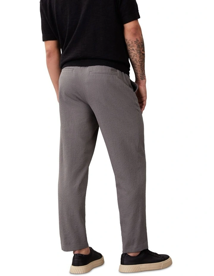 Seersucker Pull On Pant in Pewter image 2