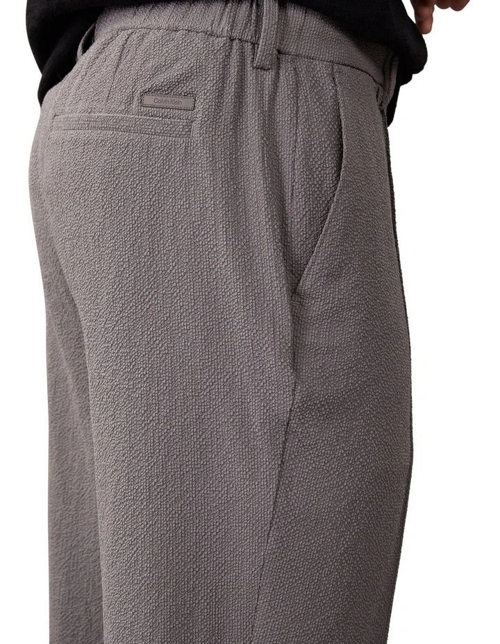 Seersucker Pull On Pant in Pewter image 3