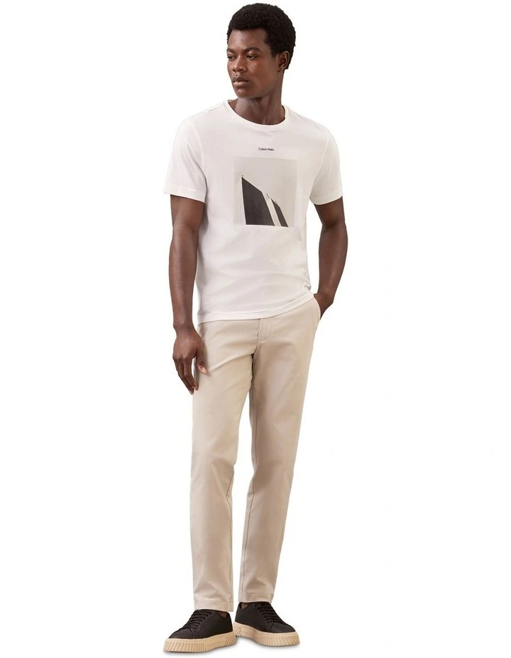 Sateen Streth Slim Chino Pant in Silver Lining image 4
