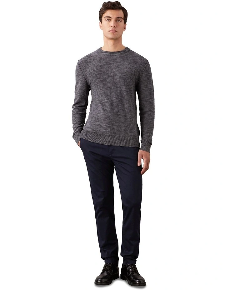 Slim Cotton Stretch Chino Trouser in Dark Sapphire image 4