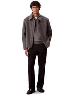 90's Straight Viscose Blend Trouser in Dark Sapphire