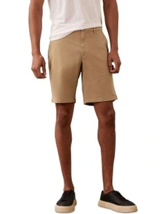 Modern Twill Slim Chino Shorts in Tree House
