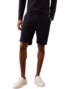 Modern Twill Slim Chino Shorts in Dark Sapphire