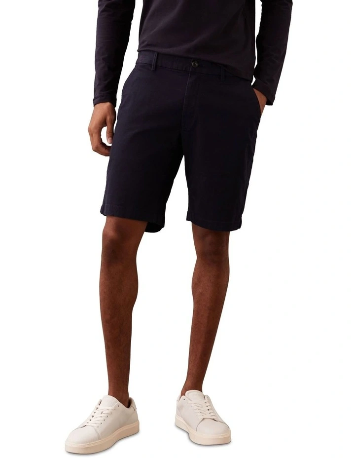 Modern Twill Slim Chino Shorts in Dark Sapphire image 1