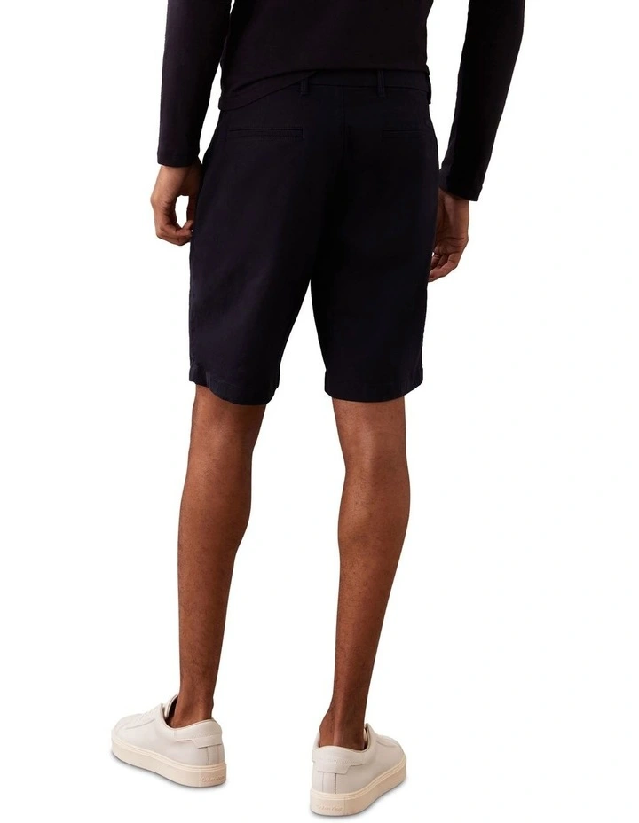Modern Twill Slim Chino Shorts in Dark Sapphire image 2