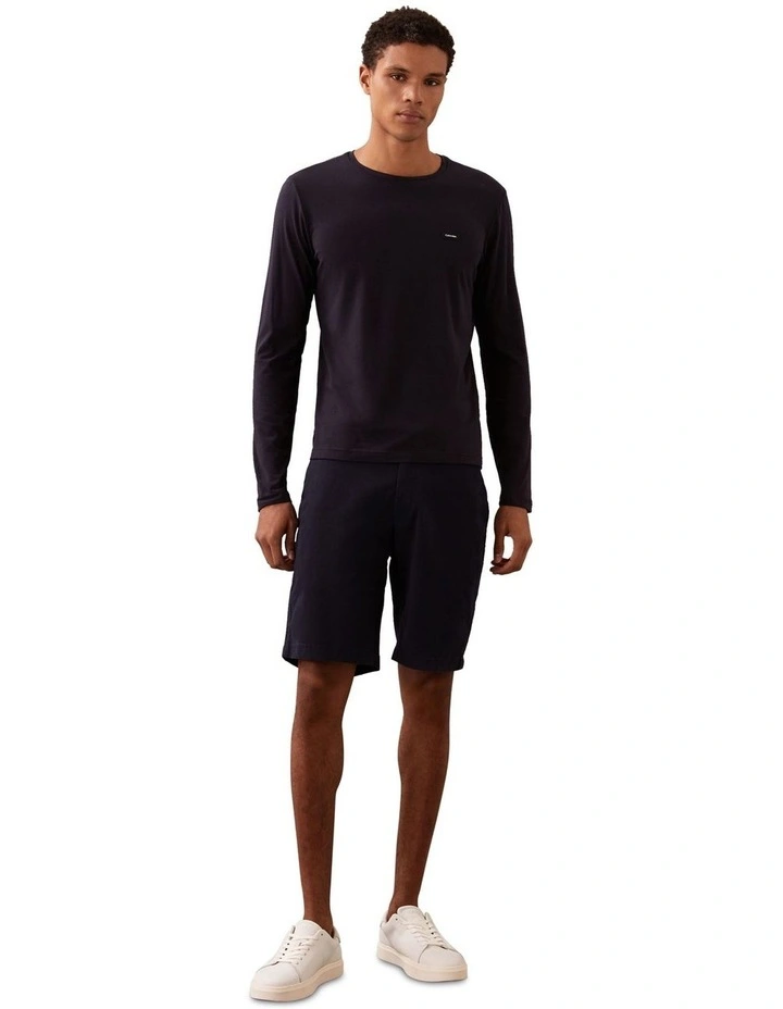 Modern Twill Slim Chino Shorts in Dark Sapphire image 4