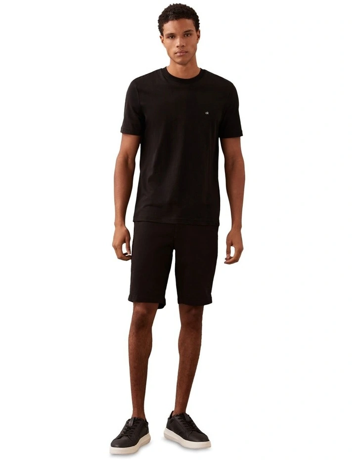 Modern Twill Slim Chino Short in Black image 4