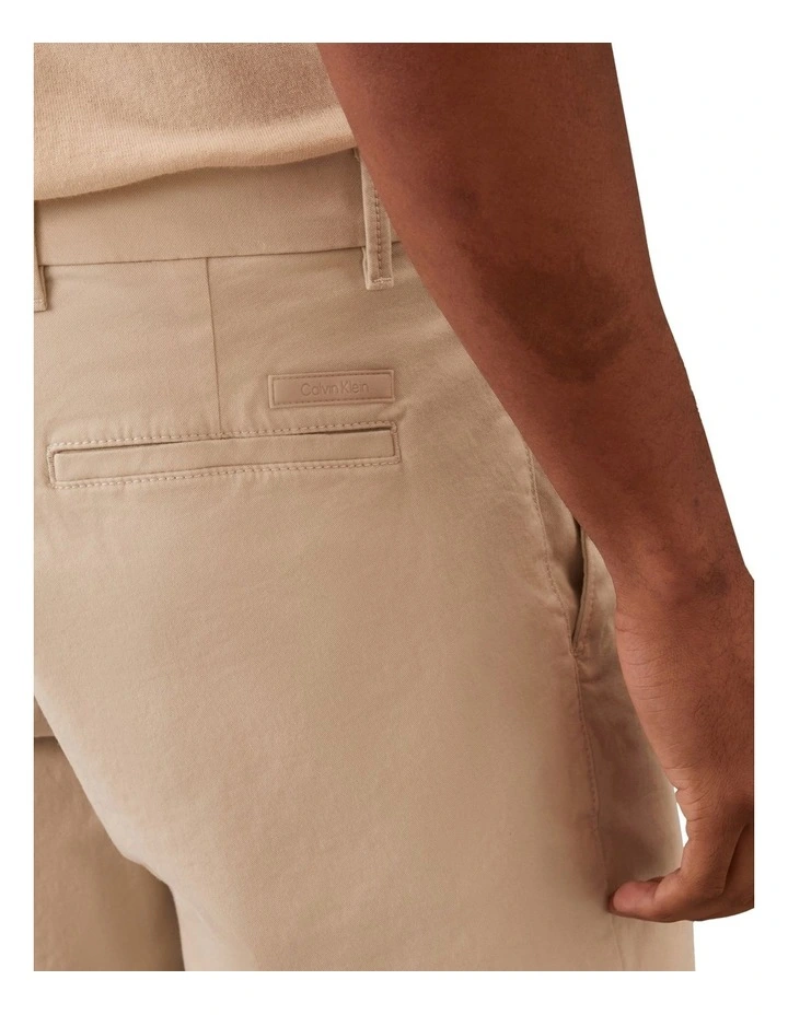Modern Twill Slim Chino Short in Oatmeal image 4