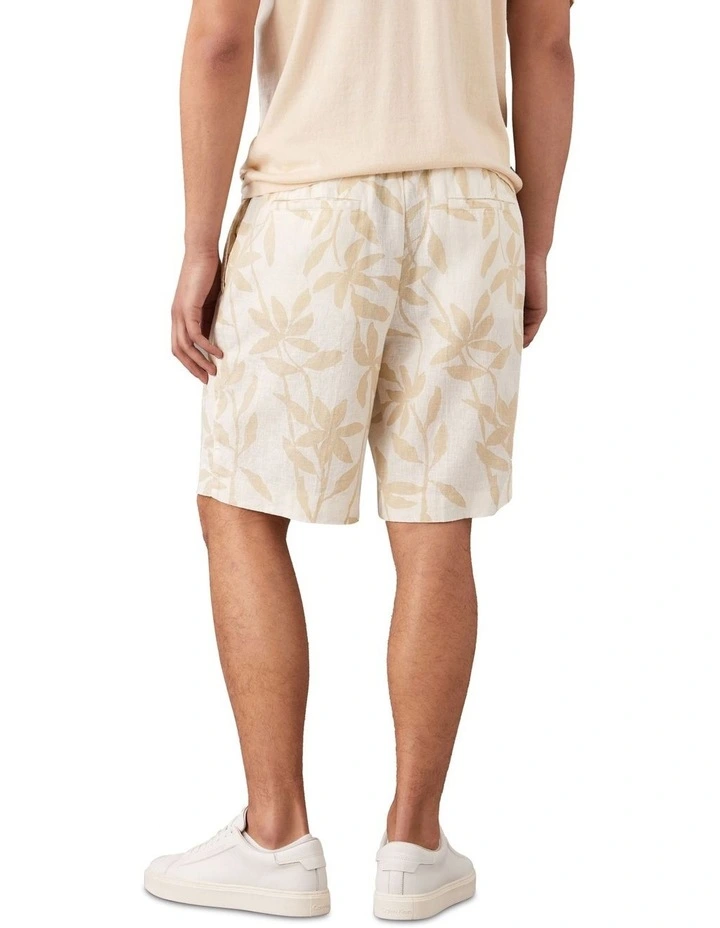Linen Aop Pull On Short Pistachio Shell image 2