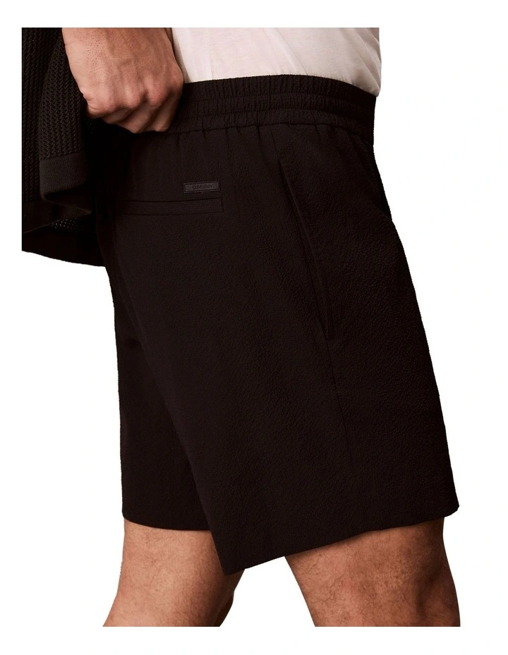 Seersucker Pull On Short Black image 4