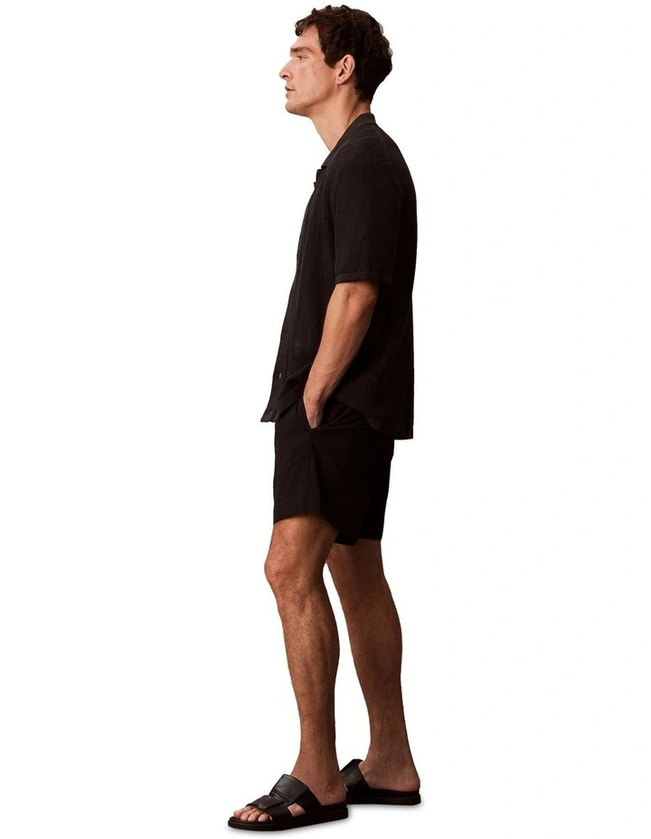 Seersucker Pull On Short Black image 6